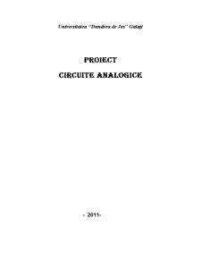 Circuite Analogice - Comparator - Pagina 1