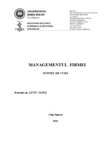Managementul Firmei - Pagina 1