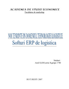 Noi tendințe în domeniul tehnologiei logistice - softuri ERP de logistică - Pagina 1