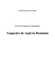 Asigurări de Viață în România - Pagina 1