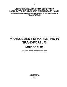 Management și Marketing în Transporturi - Pagina 1