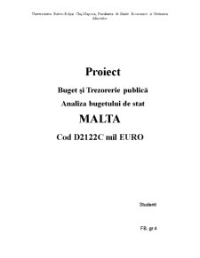 Analiza bugetului de stat Malta - Pagina 1