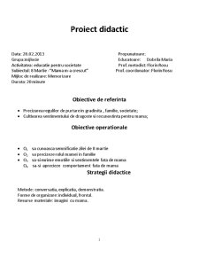 Proiect didactic-română, grupa mijlocie - Pagina 1