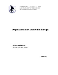 Organizarea unei Excursii în Europa - Pagina 1
