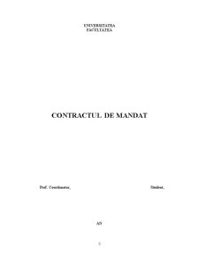 Contractul de Mandat - Pagina 1