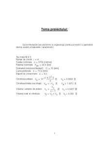 Calculul termic și organologic pentru un motor cu aprindere internă - Pagina 1