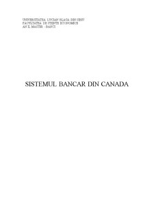 Sistemul Bancar Canadian - Pagina 1