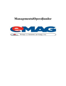 Managementul operațiunilor eMag - Pagina 1