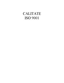 Calitate ISO 9001 - Pagina 1