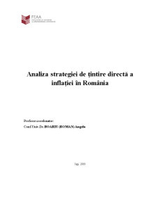 Analiza Strategiei de Țintire Directă a Inflației în România - Pagina 1