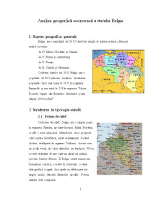 Analiza Economico-Geografica a Belgiei - Pagina 1