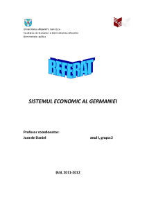 Sistemul Economic al Germaniei - Pagina 1