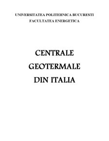 Centrale Geotermale din Italia - Pagina 1