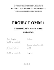 Sistem mecanic de deplasare orizontală - Pagina 1