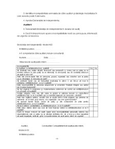 Tipul și Modelul Documentelor Elaborate în Cadrul unei Misiuni de Audit - Pagina 4