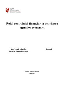 Rolul Controlului Financiar-Bancar - Pagina 1