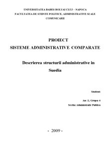 Descrierea Structurii Administrative în Suedia - Pagina 1