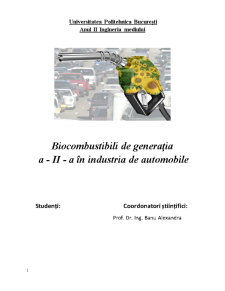 Biocombustibili de generația a II-a în industria de automobile - Pagina 1