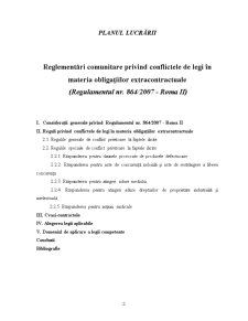 Reglementări comunitare privind conflictele de legi în materia obligațiilor extracontractuale - Roma II - Pagina 2
