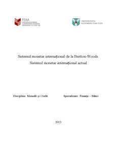 Sistemul monetar internațional de la Bretton-Woods. sistemul monetar internațional actual - Pagina 1