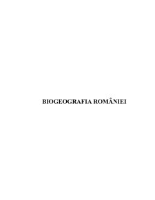 Biogeografia României - Pagina 1