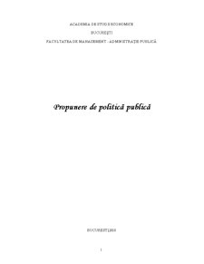 Propunere de politică publică în domeniul sănătății - Pagina 1