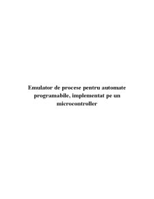 Emulator de Procese pentru Automate Programabile - Pagina 1
