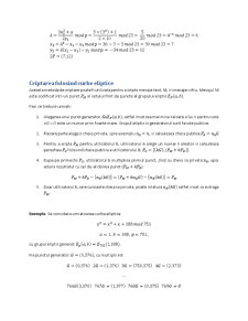 Criptosisteme cu Curbe Eliptice - Pagina 4