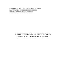 Restructurarea și Dezvoltarea Transportului Feroviar - Pagina 1