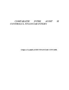 Comparație între audit și controlul financiar intern - Pagina 1