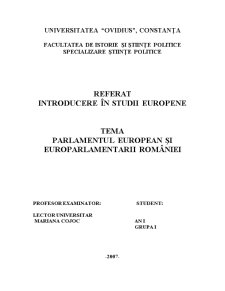 Parlamentul European și Europarlamentarii României - Pagina 1