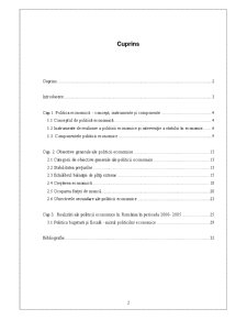 Politică economică - obiective, concept - Pagina 2