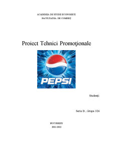 Pepsi - tehnici promoționale - Pagina 1