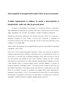 Interceptările și Înregistrările audio-video în Procesul Penal - Pagina 1