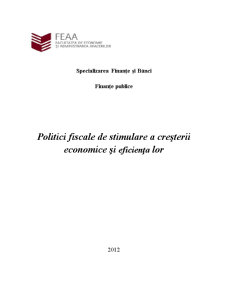 Politici Fiscale de Stimulare a Creșterii Economice - Pagina 1