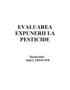 Evaluarea Expunerii la Pesticide - Pagina 1