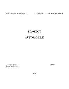 Proiectarea generală și funcțională privind dinamica tracțiunii și ambreiajul pentru un SUV - Pagina 1