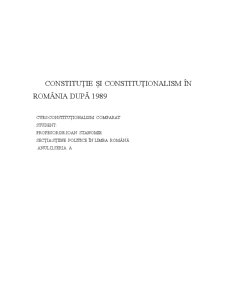 Constituție și Constituționalism în România după 1989 - Pagina 1