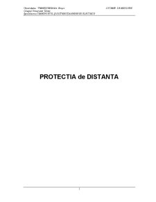 Protectia de Distanta a Retelelor Electrice - Pagina 1