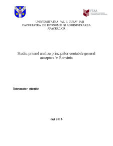 Studiu Privind Analiza Principiilor Contabile General Acceptate în România - Pagina 1