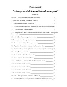 Management în Transport - Pagina 1