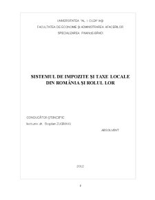 Sistemul de taxe și impozite locale din România și rolul său - Pagina 2