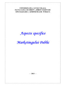 Aspecte Specifice Marketingului Public - Pagina 1