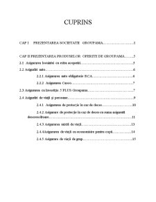 Prezentarea produselor oferite de firma Groupama - Pagina 1
