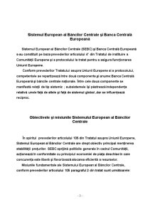 Sistemul European al Băncilor Centrale și Banca Centrală Europeană - Pagina 1