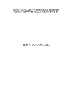 Tehnici de Comunicare - Pagina 1