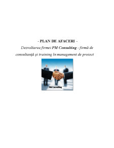 Dezvoltarea Firmei PM Consulting - Firmă de Consultanță și Training în Management de Proiect - Pagina 1