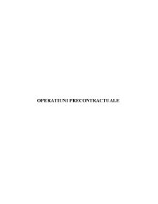 Operațiuni precontractuale - Pagina 1