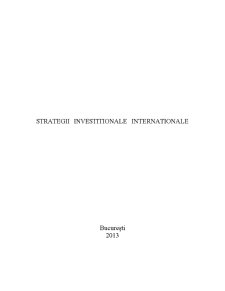 Strategii investiționale internaționale - Pagina 1