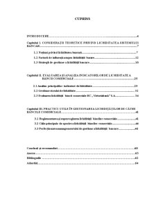 Rolul și funcțiile lichidității bancare - Pagina 1